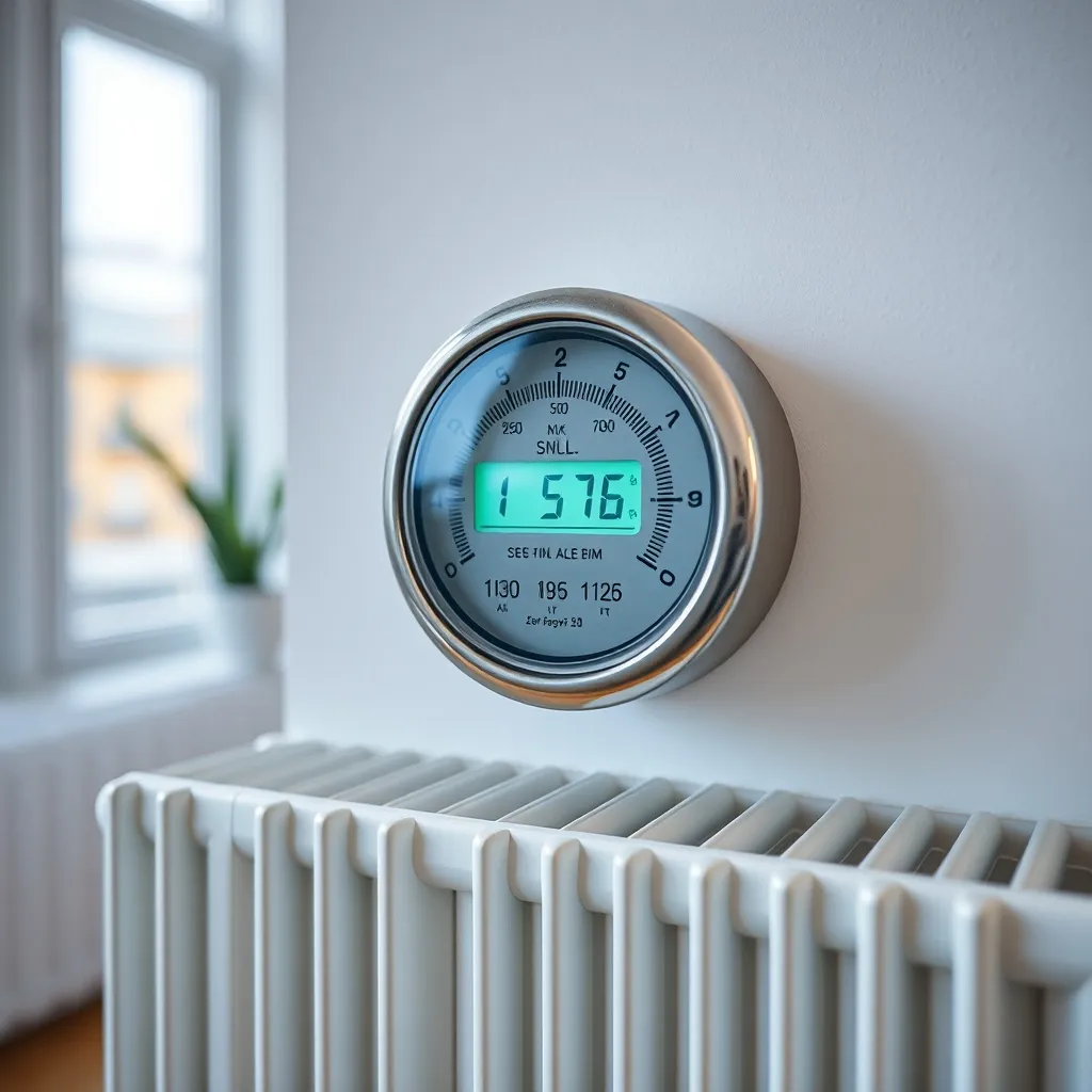 Modern apartment interior, focus on a radiator or utility me